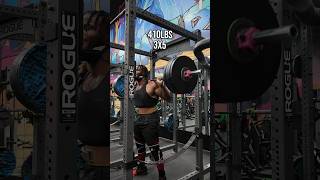 Heavy Squats 410lbs (5x5) | Powerlifting Vlog #shorts #fitness #fitnessvlog