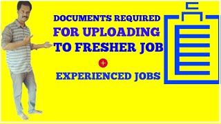 DOCUMENTS REQUIRED FOR FRESHERS AND EXPERIENCED JOBS #SOFTWARE #onboarding