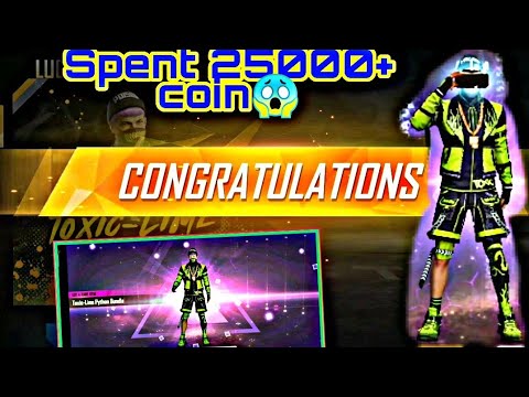 I spent 25000+ coins for new gold royale| New gold Royale bundle toxic lime Python bundle