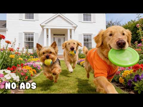 24 Hours of Dog TV for Dogs to Watch 🐶🎵 Calm Mood Music for Active Dogs & Stress Relief 🌼🐾