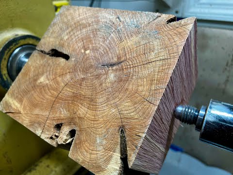 Red Cedar Turning - A fiery surprise inside!