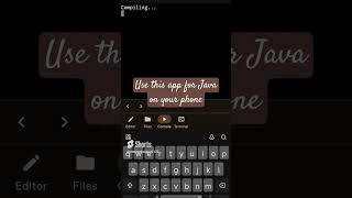 "Java Compiler App: Code Anywhere with Your Phone  #coding #viral #video