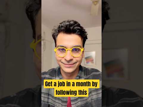 Get a job in a month if you do this with consistency #getjob #gethired