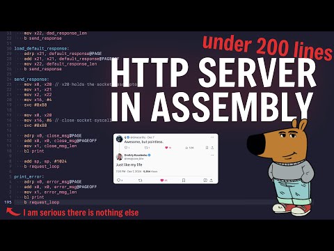 I built a real HTTP sever in ARM assembly in under 200 lines