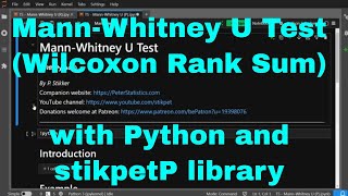 Python - Mann Whitney U test with stikpetP