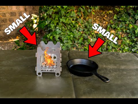 Testing Small Wood Burner Stove With Small Lodge Cast Iron Skillet