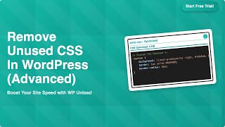 How to Remove Unused CSS in WordPress using WP Unload!