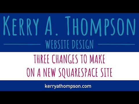 3 Squarespace settings I change on every new website (video only, no narration)