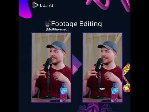 Watch Edit ai edited vs normal podcast video of @MrBeast