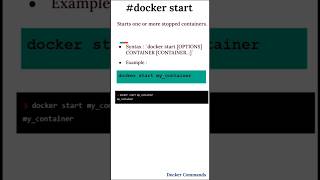 #dockerstart #dockercommand #docker #dockertraining