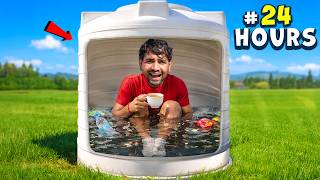 Living Inside Mini Water Tank For 24 Hours 🥶 पानी की टंकी में 24 घंटे का Challenge