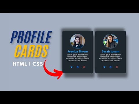 Profile Cards Using HTML & CSS | Create Stylish & Responsive Cards 🚀