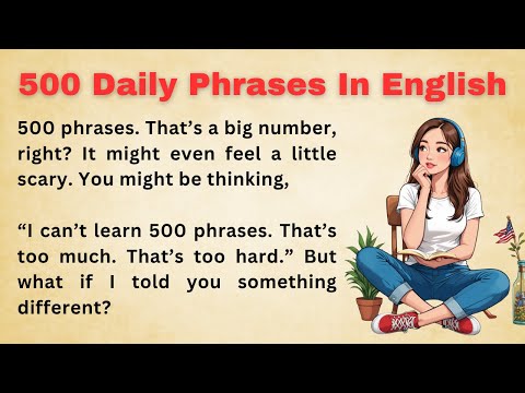 500 Daily Phrases In English || Graded Reader || Improve Your English || Listen And Practice