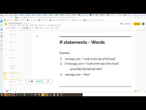 Lesson Fourteen If Statements in depth