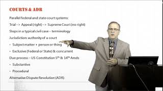 Introduction to Law:  Courts and Alternative Dispute Resolution (ADR)