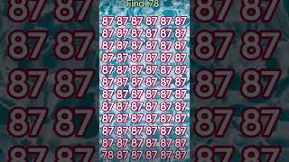 Find 👉 78 odd number puzzle 🧩 iq test 🧠 math reasoning question #mathematicspuzzles #mathspuzzle