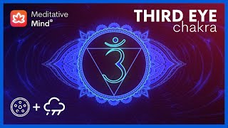 Third Eye Chakra ACTIVATION with HANG Drum + Rain Music | AWAKEN Your INTUITION | Open 3rd Eye