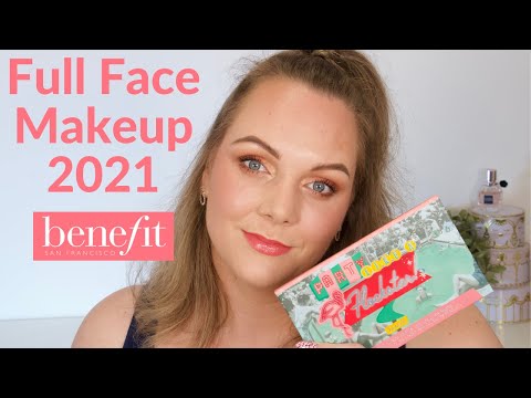 Full Face Makeup Tutorial 2021 #BenefitCosmetics Party Like a Flock Star Review