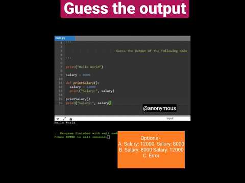 Python Quiz 4 | Practice Days | Guess the Output #viral #feedshorts #code #shorts #ashortaday