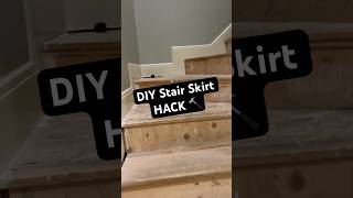 The EASIEST way to install stair skirting 💯 #trim #diyhacks #homehacks #diyhome #carpentry  #stairs