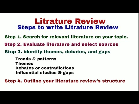 Four steps to write literature review [Critical Analysis of the previous knowledge about your topic]
