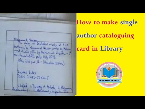 Single author card