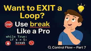 Mastering the break Statement in Python – When & Why to Use It | Control Flow Part 7