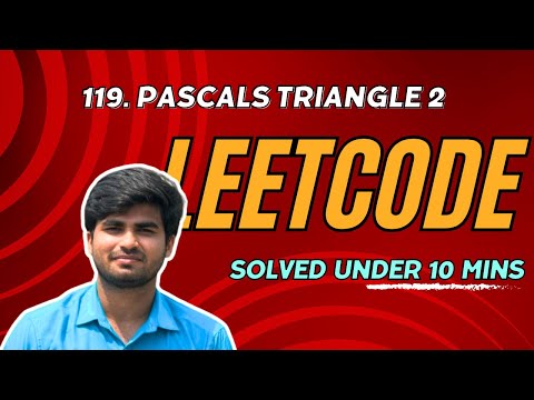 Pascals triangle 2 | Leetcode 119 | Solved in Python | Tamil Explanation | Karthi Stucks At Code