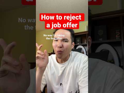 How to reject a job offer #careertips #interviewtips #salarynegotiation
