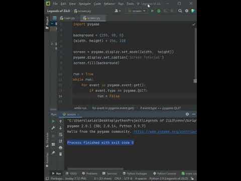 how to make a simple pygame window :) CODE IN DESCRIPTION