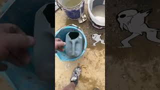 Tiling tips for gauging the warter for mixing  #tilingtips #micingtips #fyp