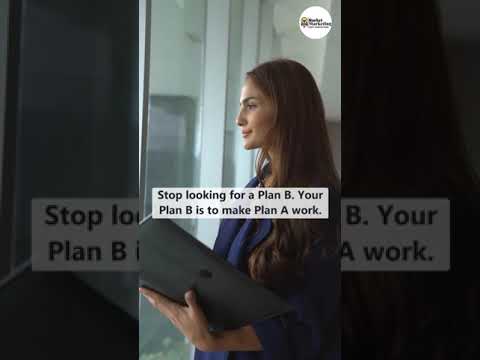 Stop looking for a Plan B  Your Plan B is to make Plan A work #shorts #motivation #success
