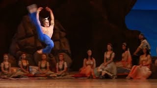Huge ballet jumps!  Sergei Polunin owns the rivoltade, signature leap