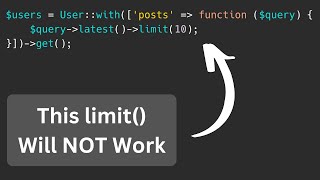 Weird Bug: Using take/limit in With Eager Loading
