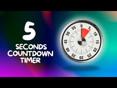 5 Second Countdown Timer with Beeps ⏱️ | Loud Audio Cues | HD Full Screen for Videos & Workouts