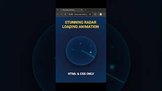 Stunning Radar Loading Animation with CSS!