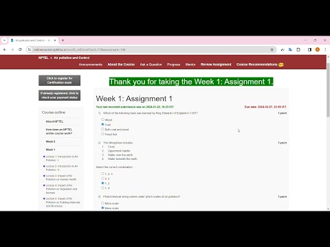 Air Pollution and Control week 1 assignment answers | Jan-Apr 2024 |SS Creations