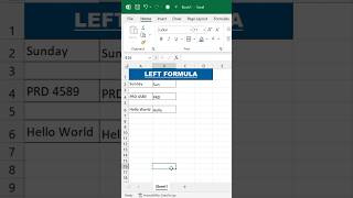 Excel LEFT Formula in 30 Seconds! #ExcelTips #ExcelShorts #LearnExcel #ExcelFormula #LEFTFunction