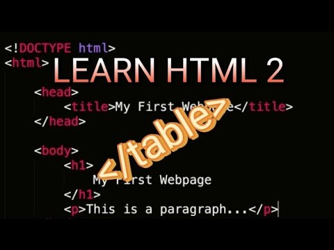 LEARN HTML(tables) ,different knowledge has been aligned for you to engulf