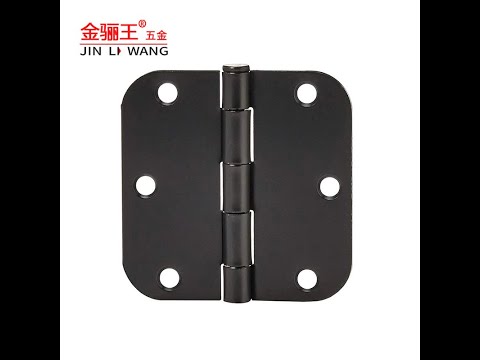 American Market Matt Black Iron Door Butt Hinge Door Hardware 3.5 Inch Security Metal Door Hinges