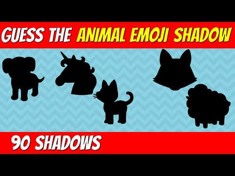 Guess the ANIMAL EMOJI from SHADOW | Emoji animal quiz challenge