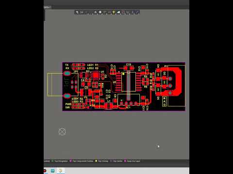 Altium USB to UART Isolated Converter #altium #altium #pcb #pcbdesign