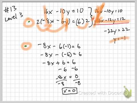 Solving Systems of Linear Equations with Elimination