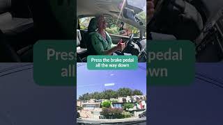 Master the Hill Stop: No More Rolling Back🚙 #DrivingSmarts #ProDrivingTips #learntodrive