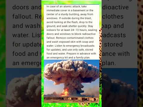 Precautions in case if nuclear attack occurred #hfystories #shortsvideo #motivational