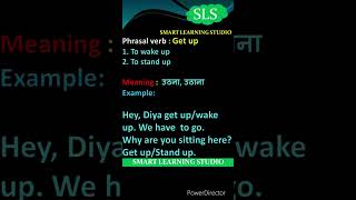 Phrasal Verb - Get Up shorts on phrasal verb -  Get Up || PHRASAL VERB