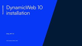 Install DynamicWeb 10 using .NET CLI