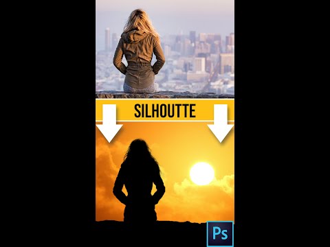 Create Beautiful Silhouette in Photoshop | #Shorts