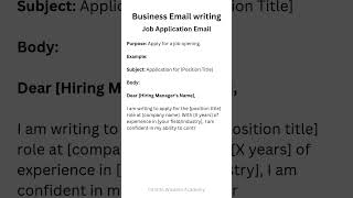 Job Application Email | Business Email Writing  #emailwritingtips #businessemailwriting #emailtips