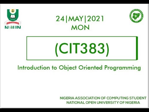 CIT383 (OBJECT ORIENTED PROGRAMMING) FACILITATOR- THE NACOS DEVELOPERS LEAD-